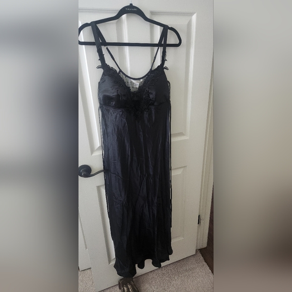NWOT Flora By Flora Nikrooz Black Sexy HONEYMOON Long LINGERIE Nightgown XL - Picture 3 of 6